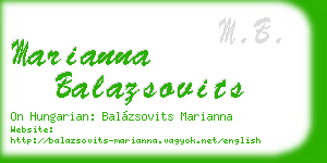 marianna balazsovits business card